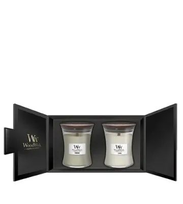 WoodWick Fireside, Linen gift set for men - Luxury Arabic Perfume
